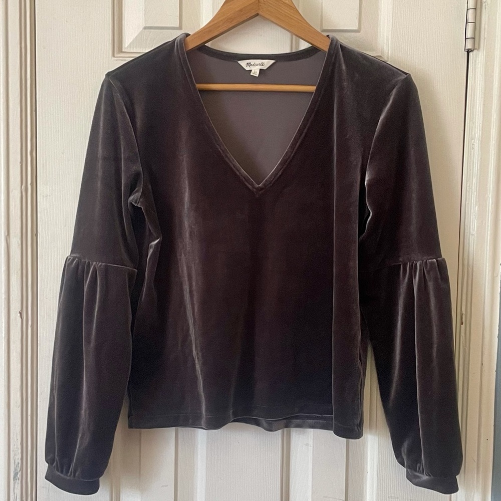 Madewell Crushed Velvet top